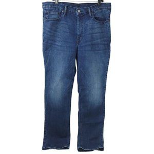 Levis 541 Athletic Taper Fit Jeans Mens 38 x 32 Altered Hem Dark Wash Denim